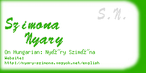 szimona nyary business card